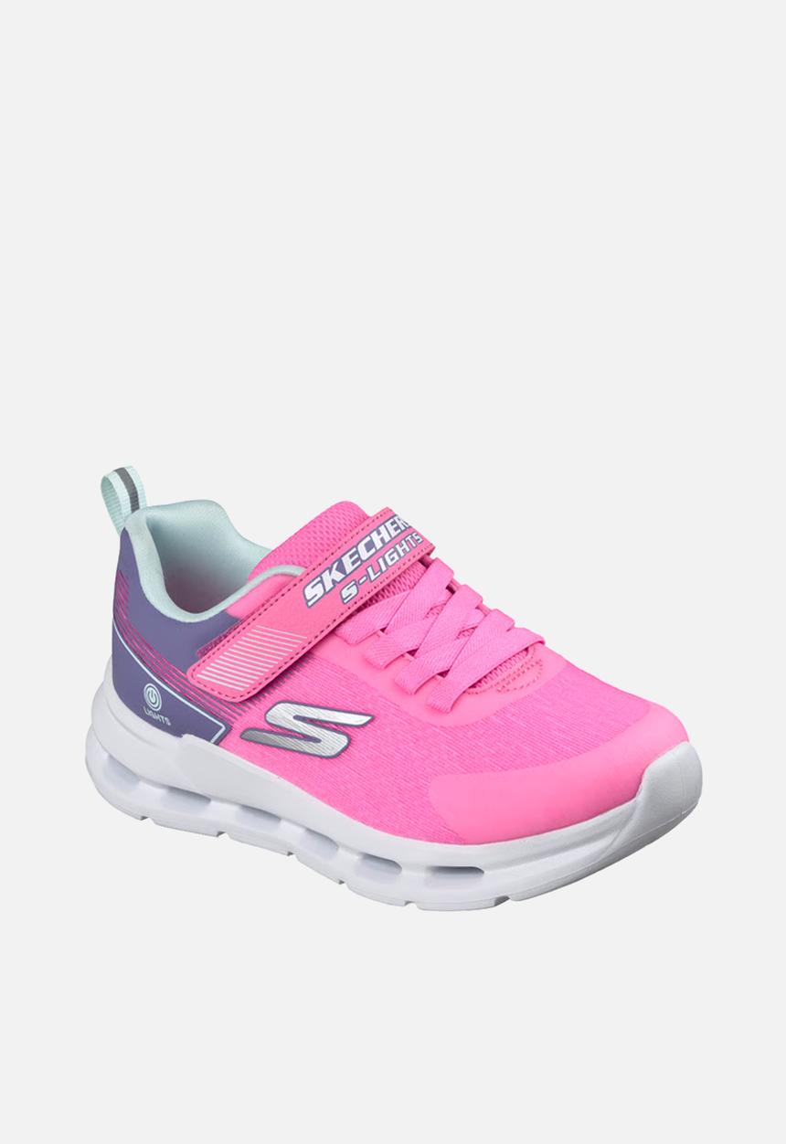 Skechers - Glide-step lights - pink synthetic/multi trim