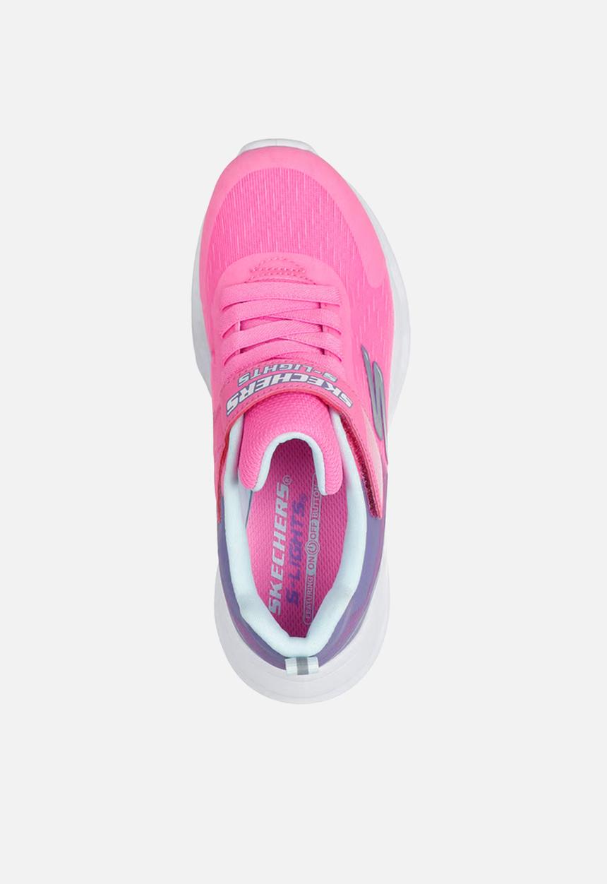 Skechers - Glide-step lights - pink synthetic/multi trim