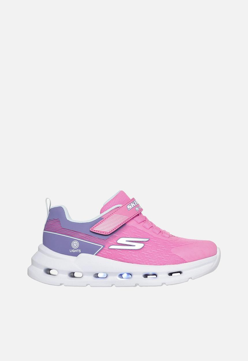 Skechers - Glide-step lights - pink synthetic/multi trim