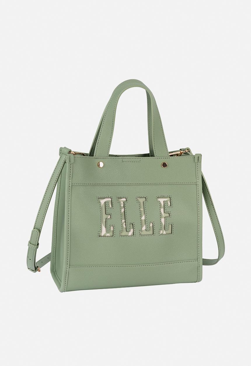 Elle - Cut Out Small Shopper - Green
