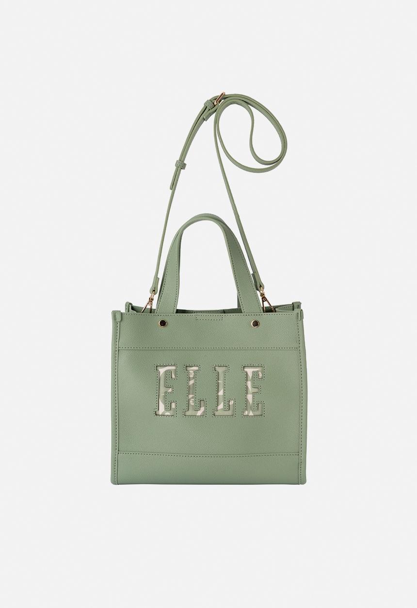 Elle - Cut Out Small Shopper - Green