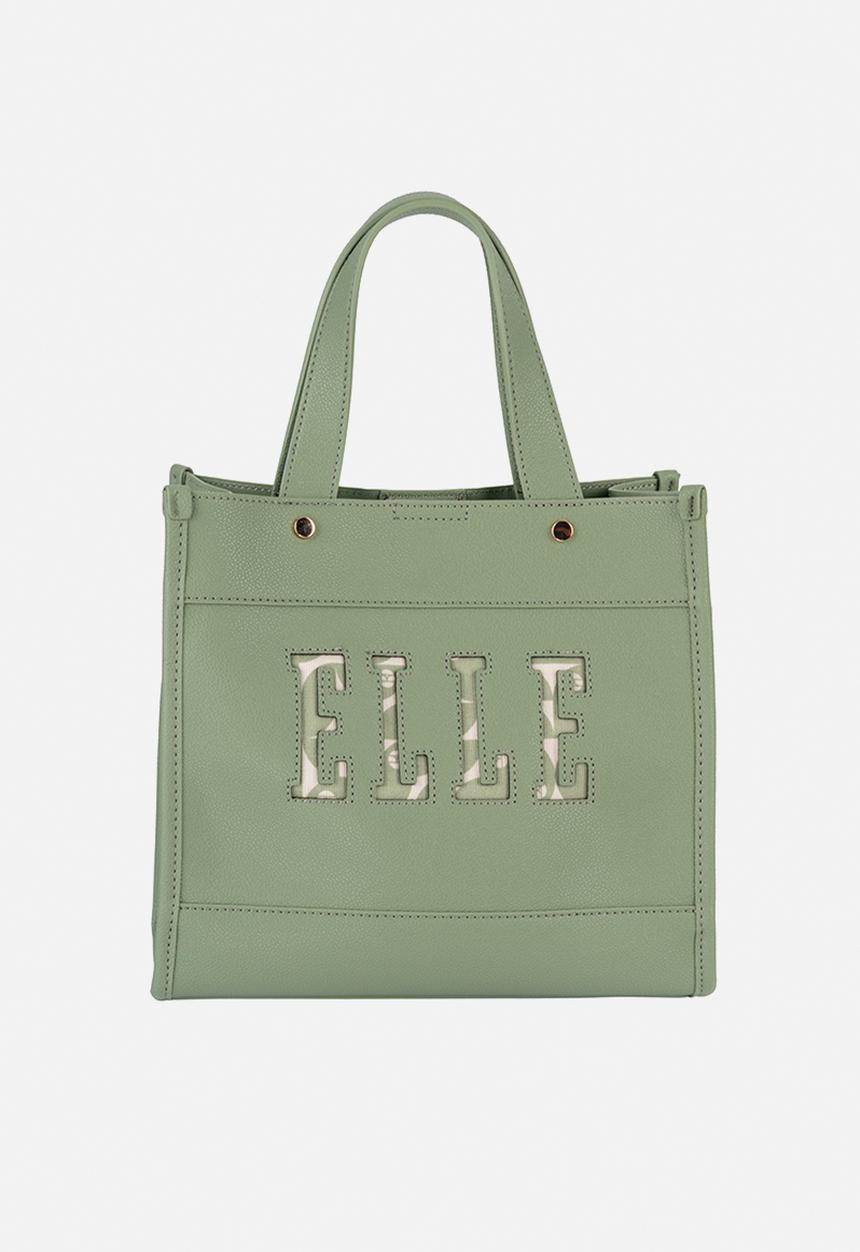 Elle - Cut Out Small Shopper - Green