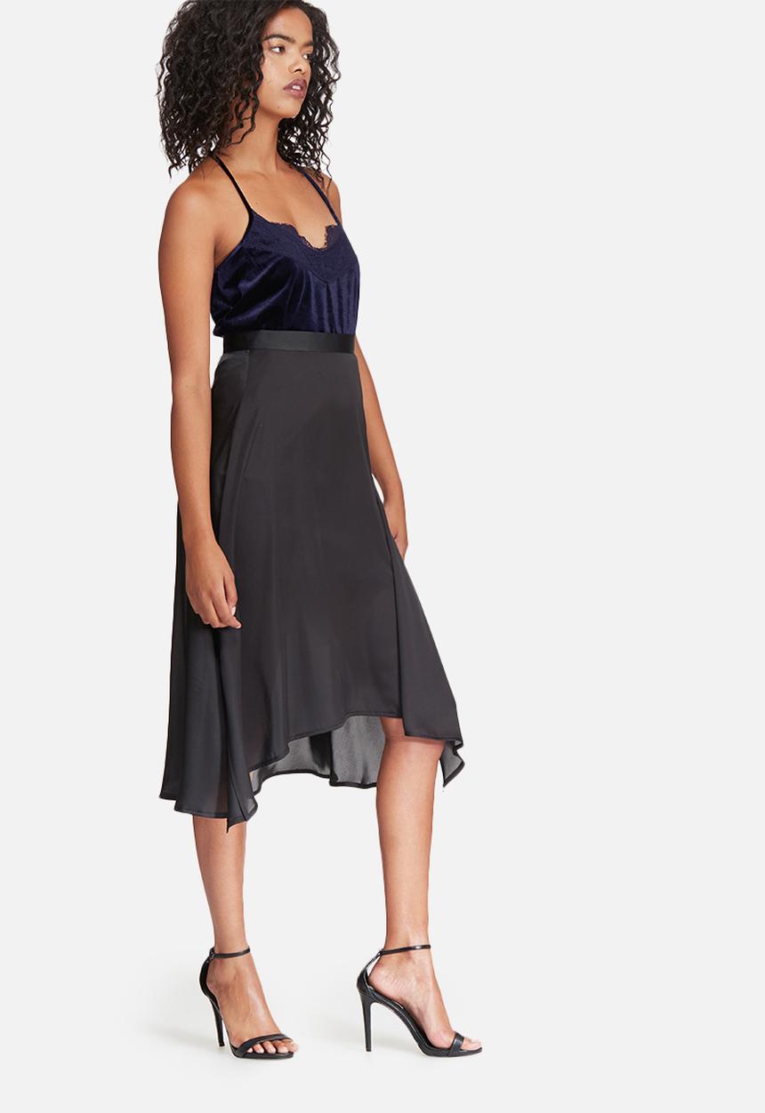 dailyfriday - Satin high low skirt with side slits