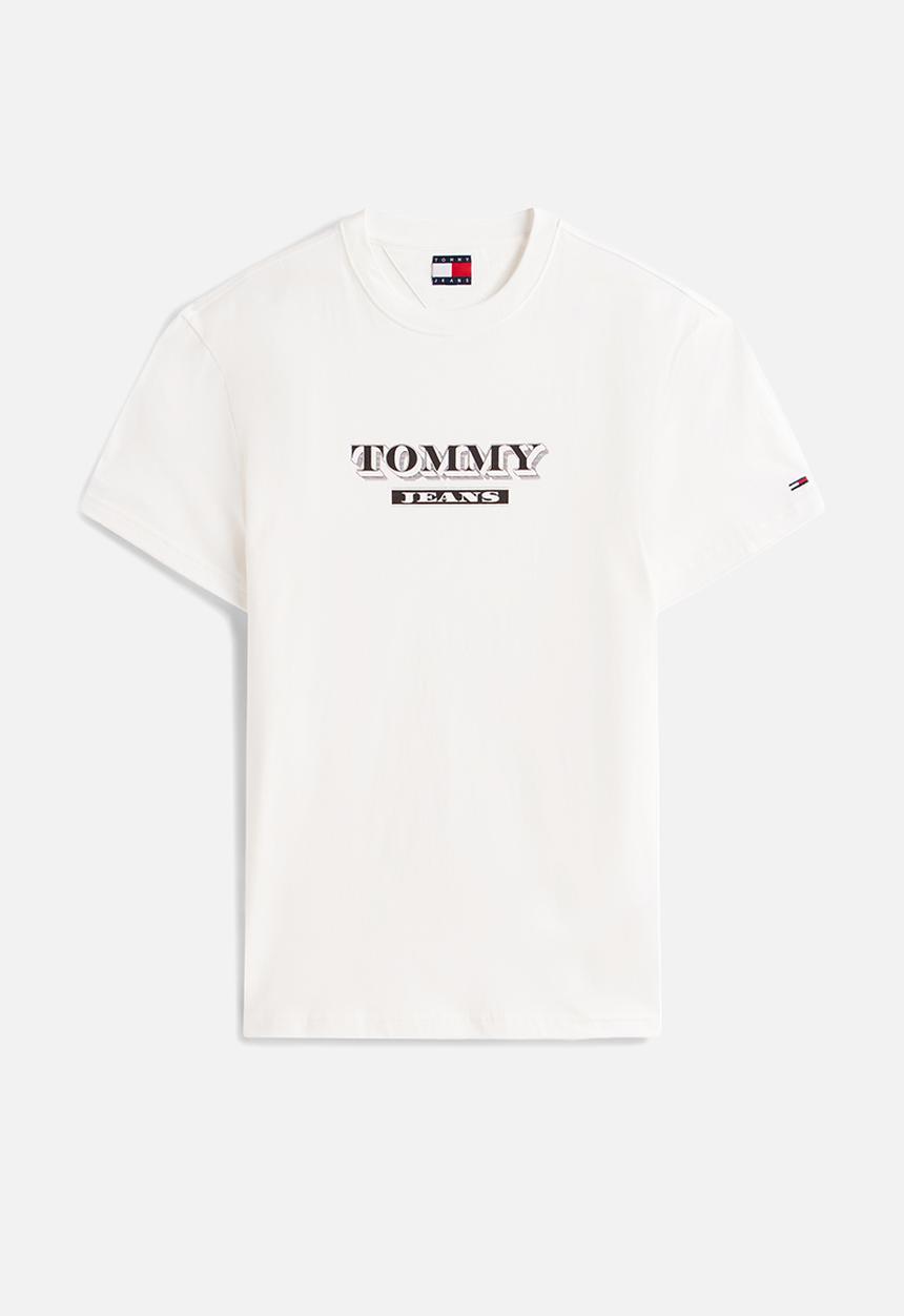 Tommy Hilfiger - Tjm Reg Bills Font Ss Tee Ext - Ecru