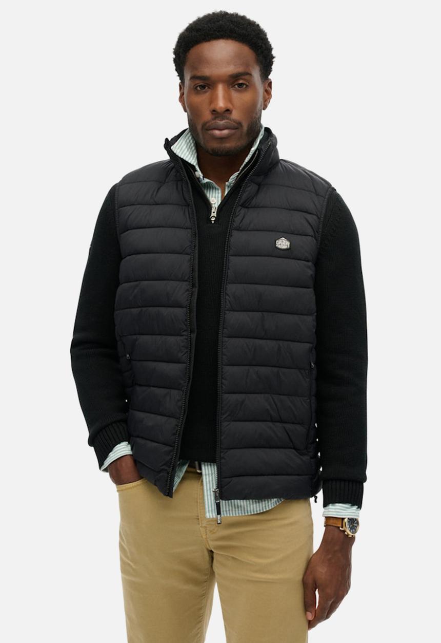 Superdry. - FUJI LITE PADDED GILET  - Black