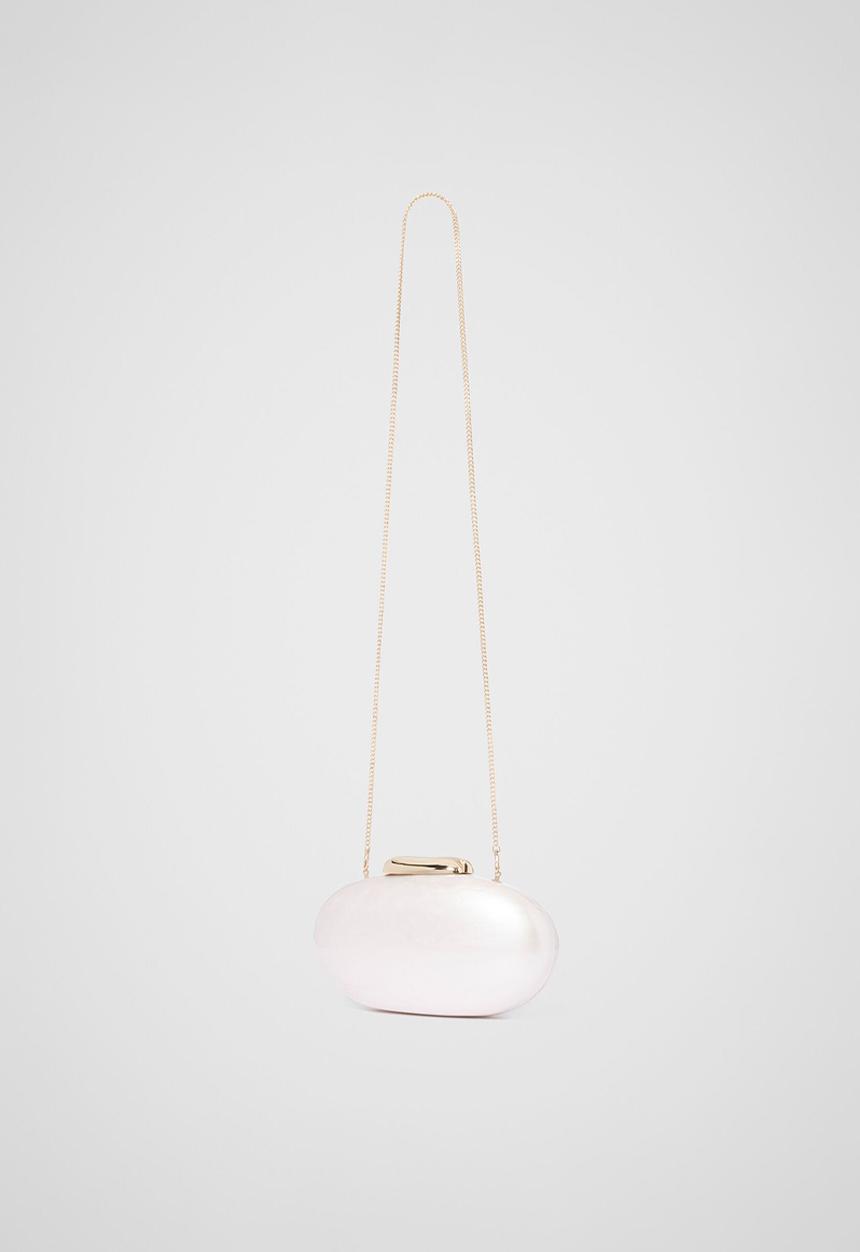 Forever New - Patty Oval Pearl Hardcase Clutch In Pearl