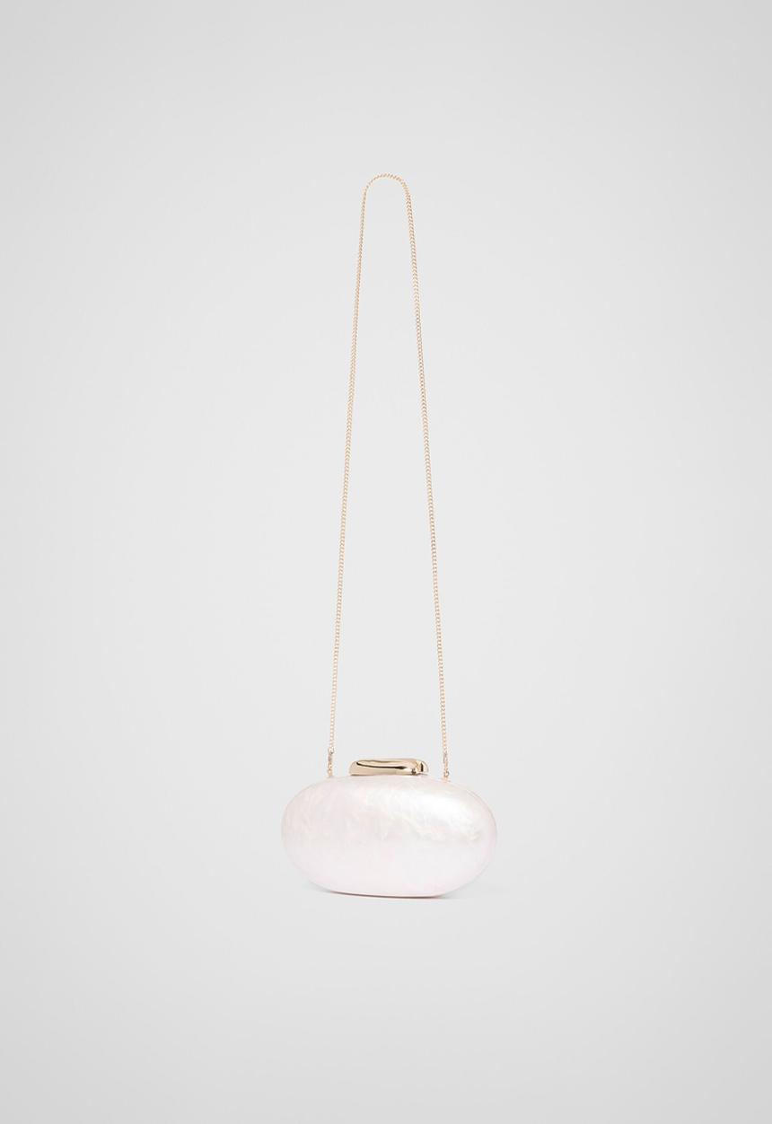 Forever New - Patty Oval Pearl Hardcase Clutch In Pearl