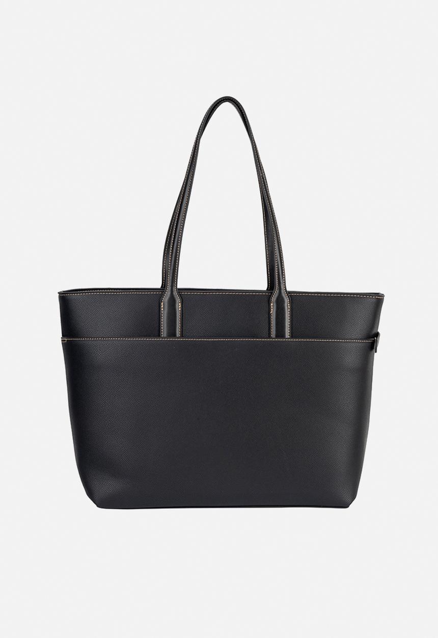 Elle - Belt Buckle Tote - Black