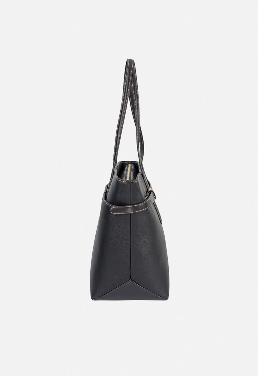 Elle - Belt Buckle Tote - Black