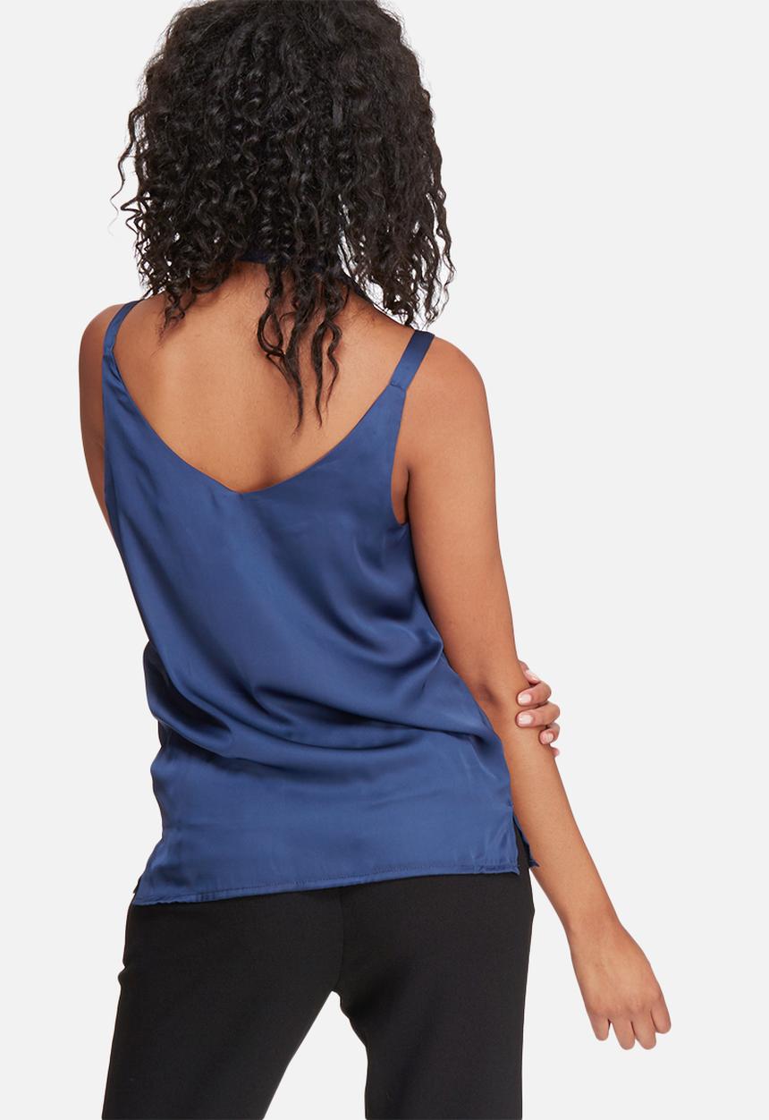dailyfriday - Satin cami with self fabric neck tie