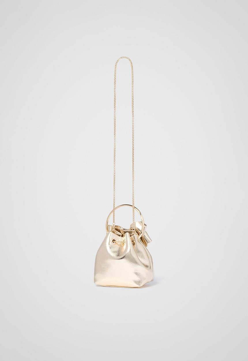 Forever New - Petra Bow Metal Handle Clutch In Gold