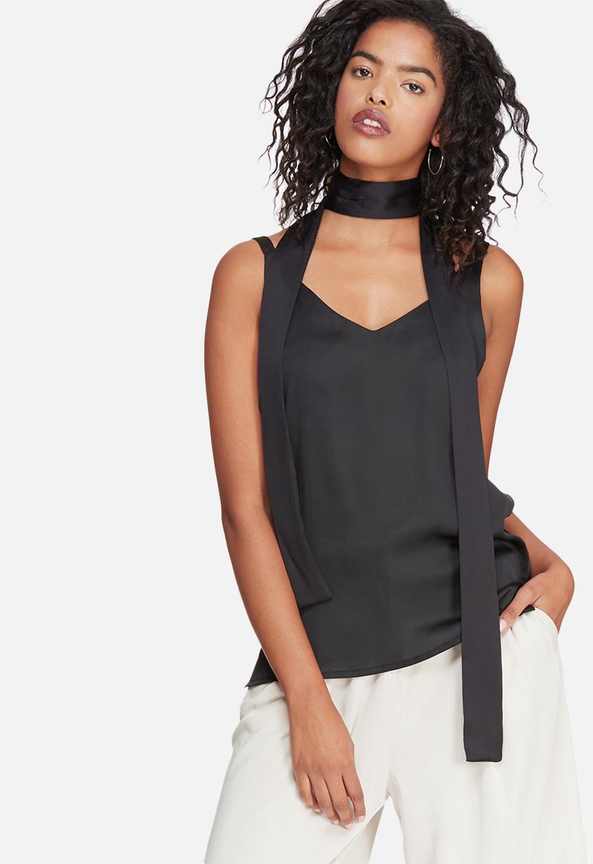 dailyfriday - Satin cami with self fabric neck tie