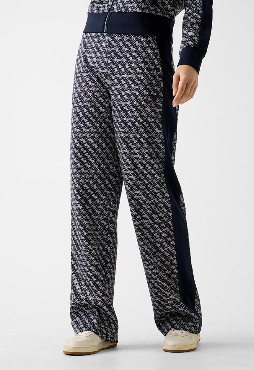 GUESS - Maya 4G Wide Leg Pants - 4G Jacquard Moon