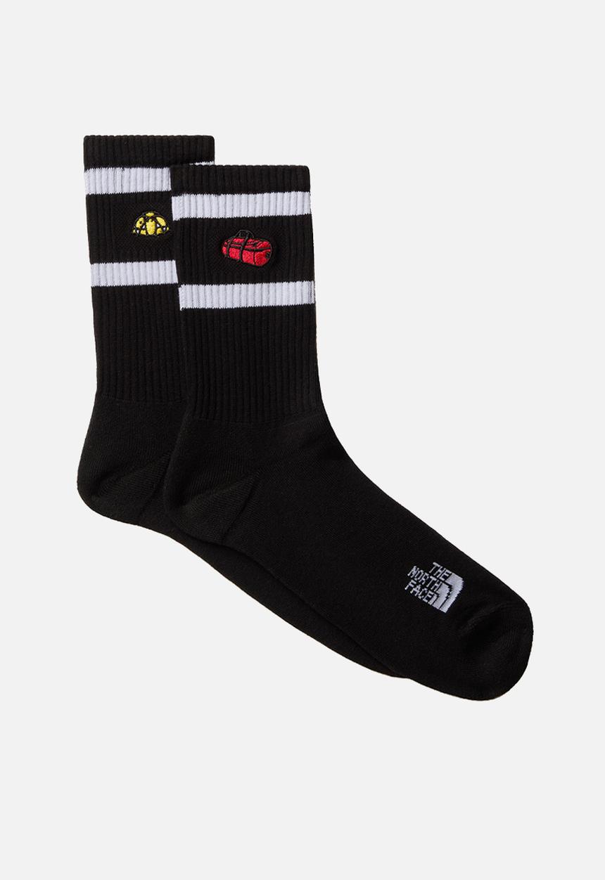 The North Face - Everyday Crew Tnf Icons Sock -2P - Tnf Black