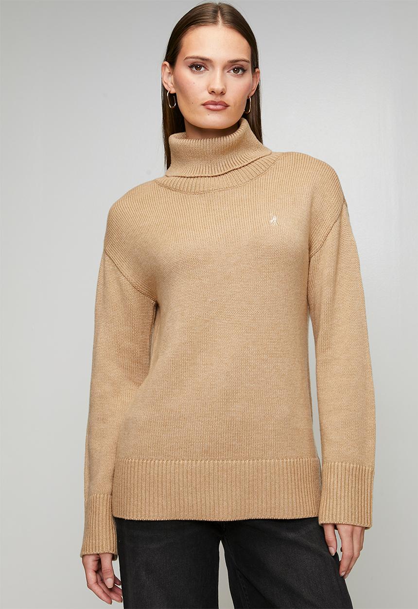 POLO - Wmn May Ls Relaxed Jersey - Oatmeal
