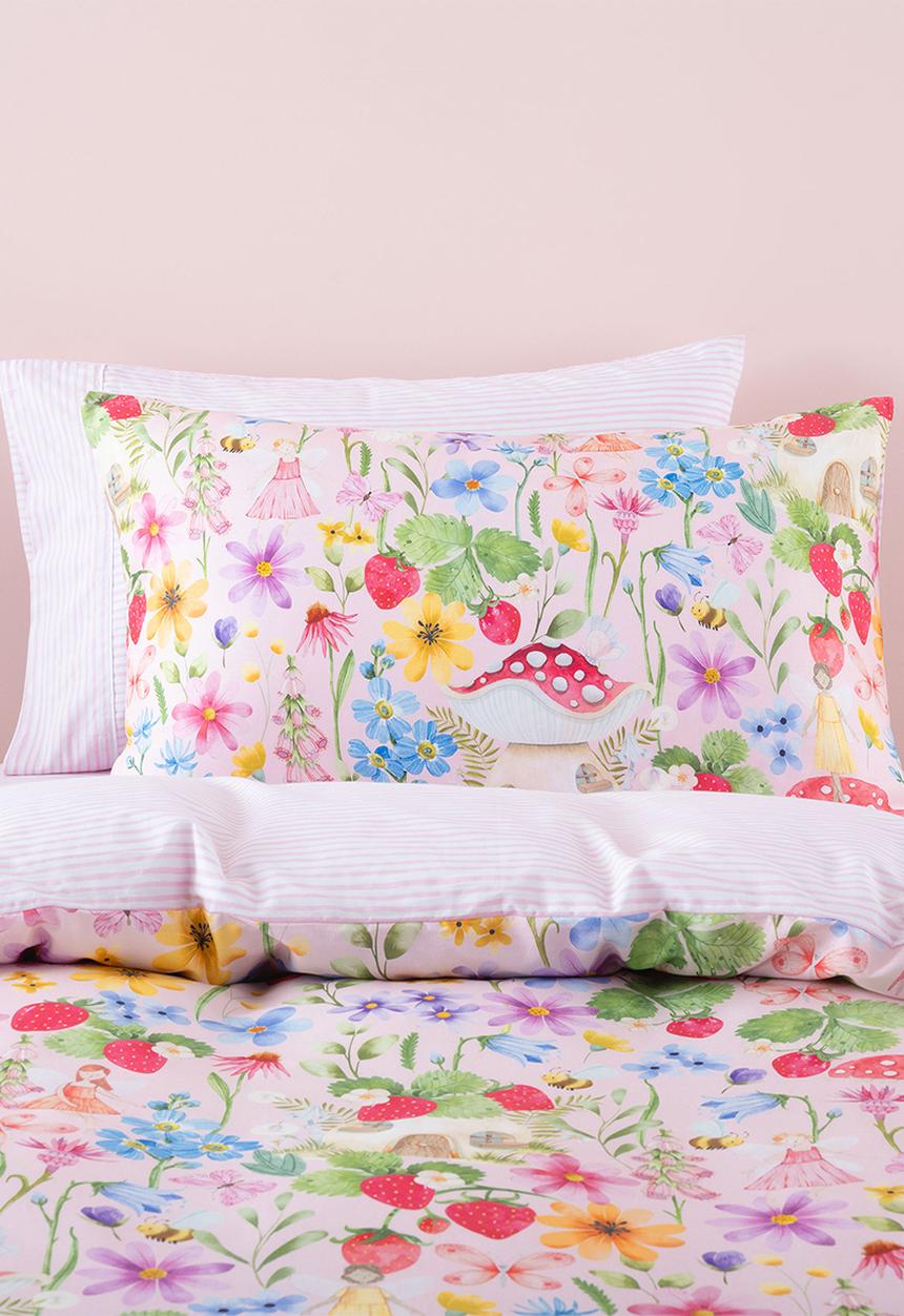 Linen House - Strawberry Meadow Duvet Cover Set - Pink