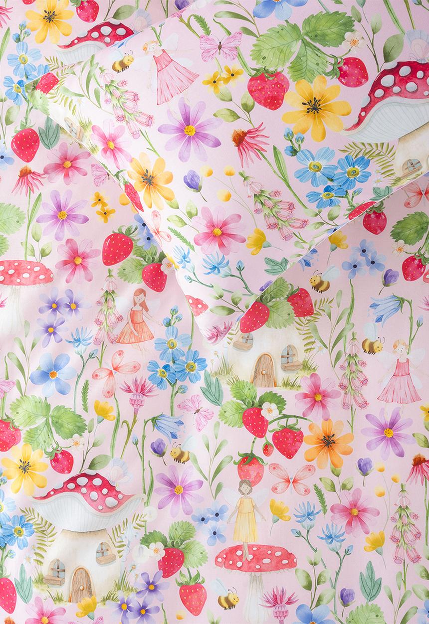 Linen House - Strawberry Meadow Duvet Cover Set - Pink
