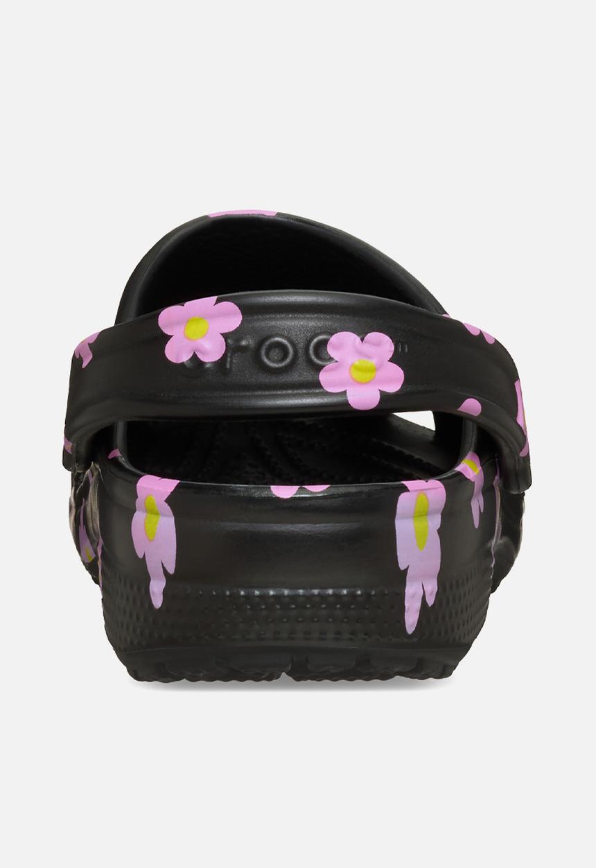 Crocs - Classic flower clog k - black