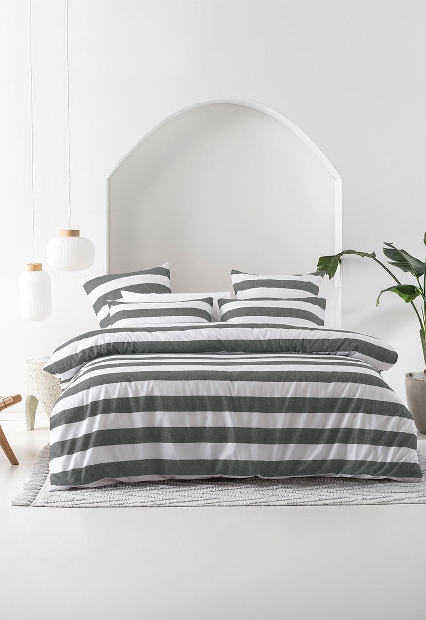 Linen House - Sydney Duvet Cover Set - Carbon 