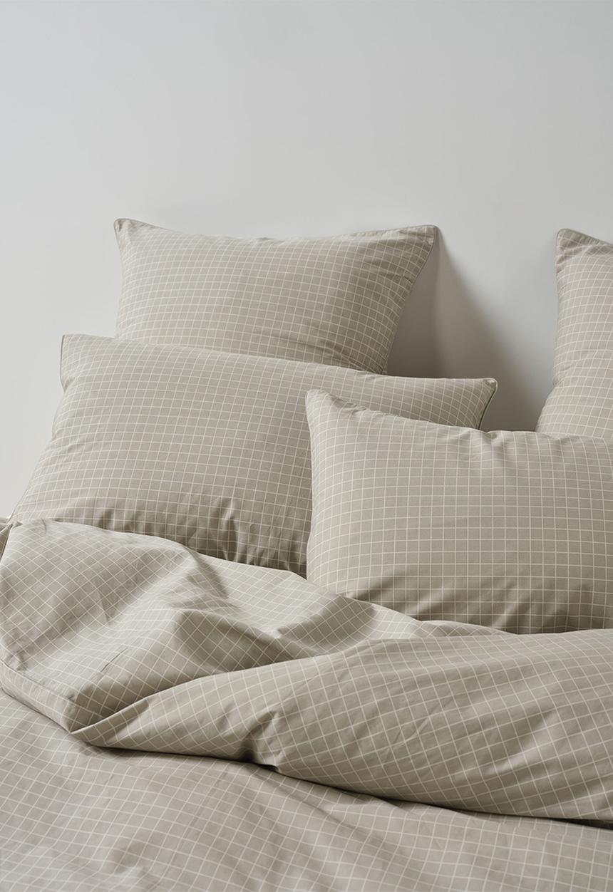 Linen House - Volley Check Duvet Cover Set - Pebble