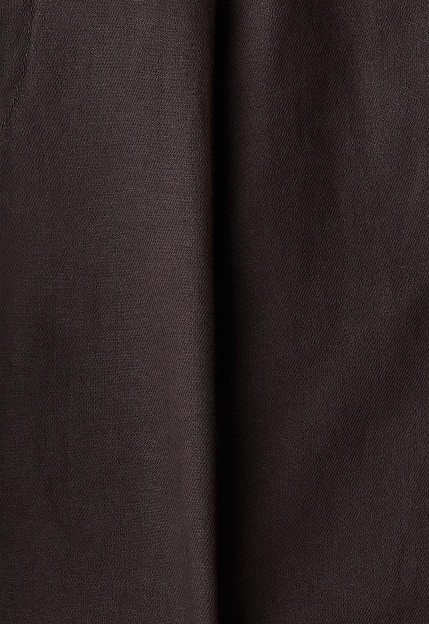 H&M - Relaxed fit linen-blend trousers - dark brown