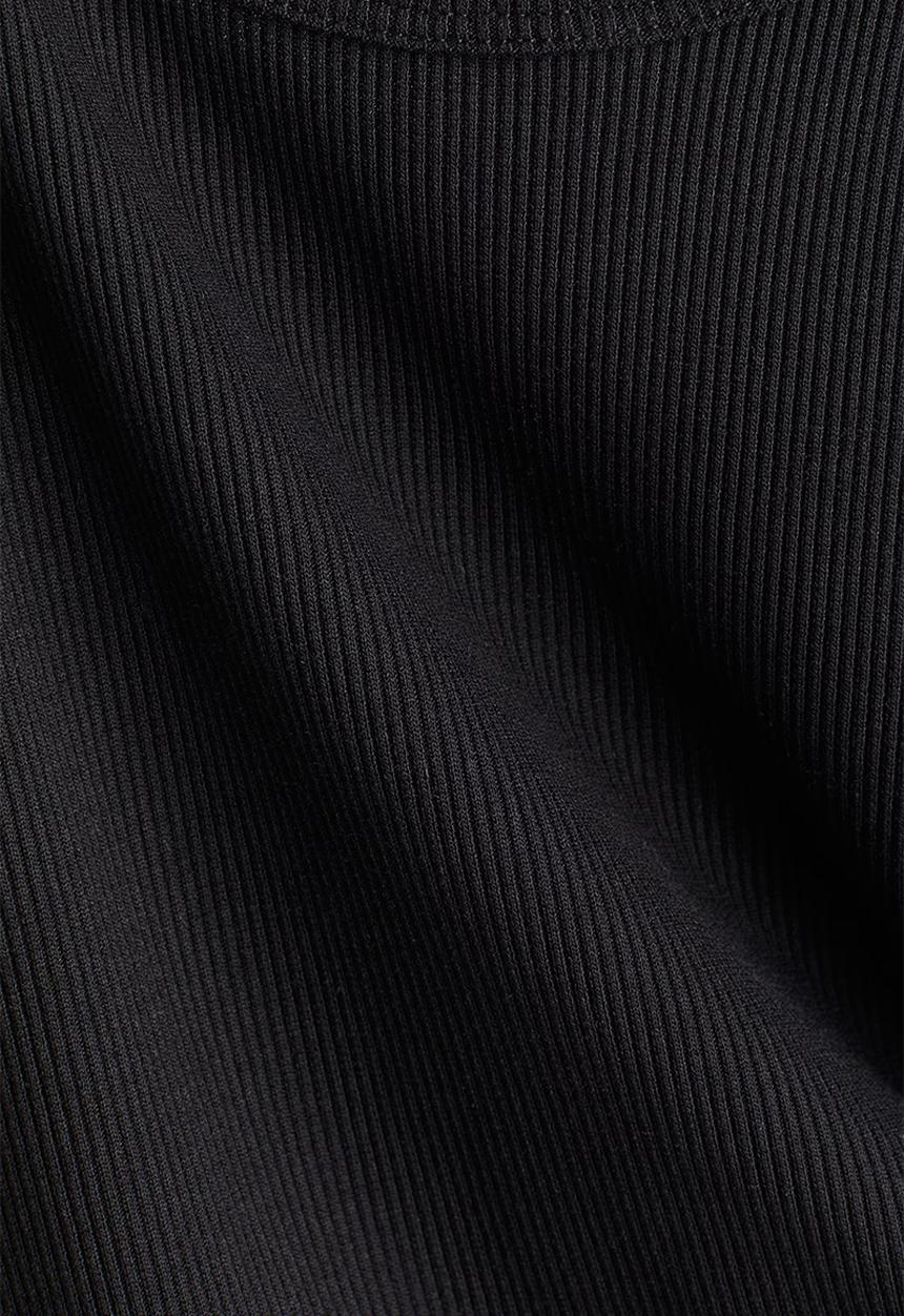 H&M - Ribbed vest top - black