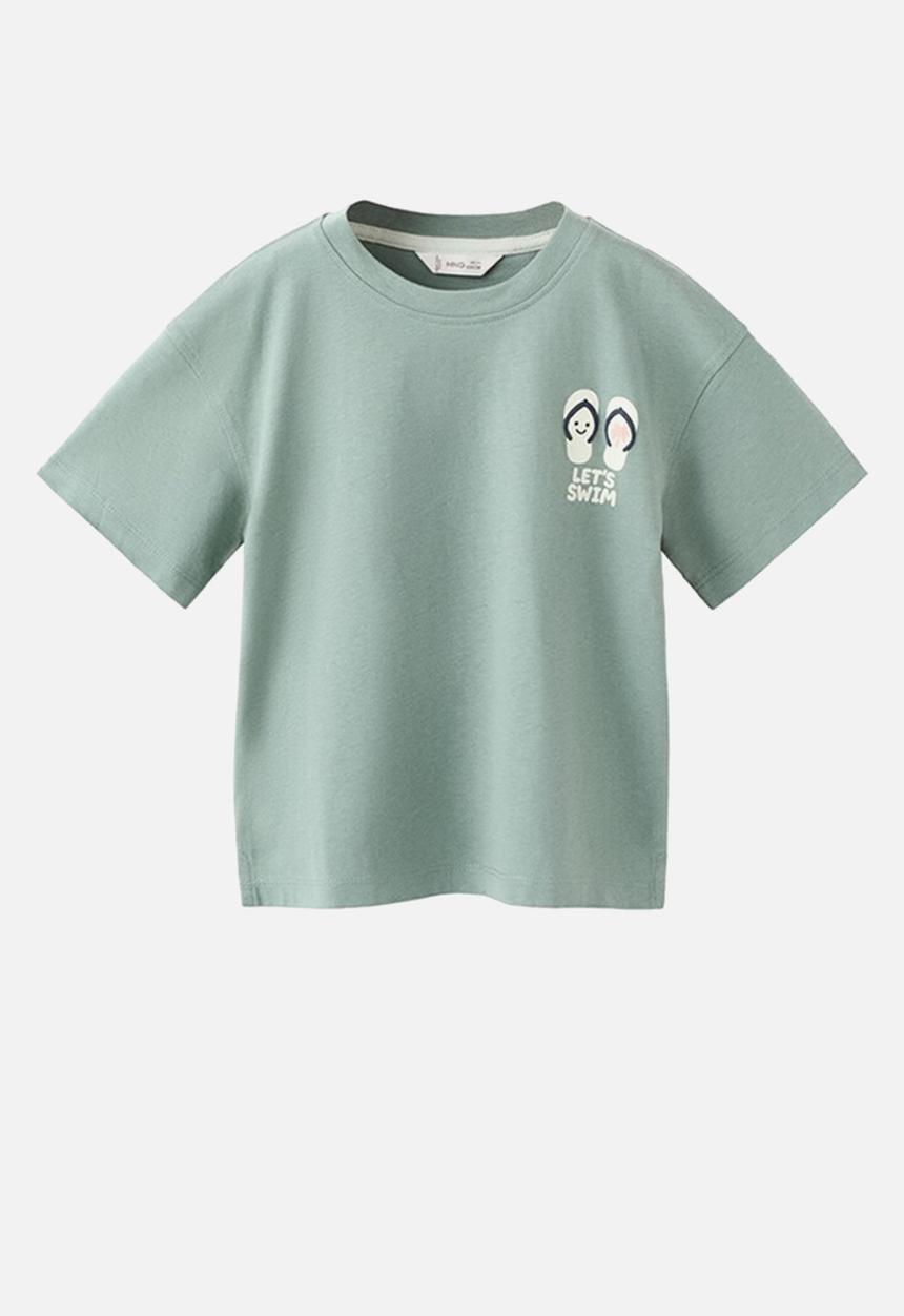 MANGO - T-Shirt MFLIP - Medium Green