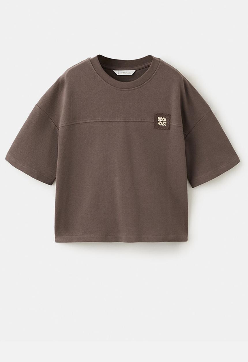 MANGO - T-Shirt CHOCOSET - Dark Brown