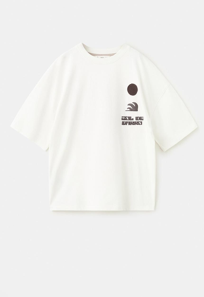 MANGO - T-Shirt BARRO - Natural