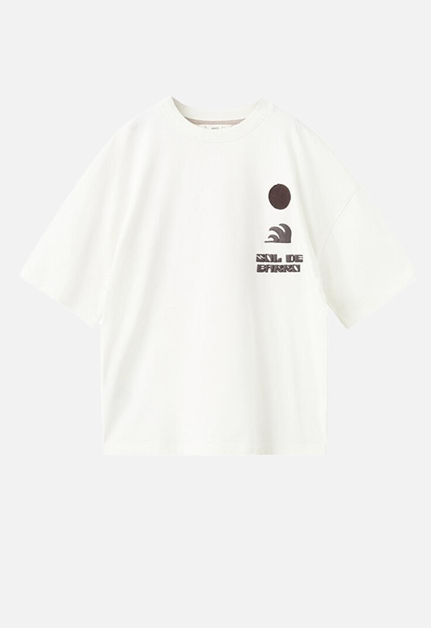 MANGO - T-Shirt BARRO - Natural