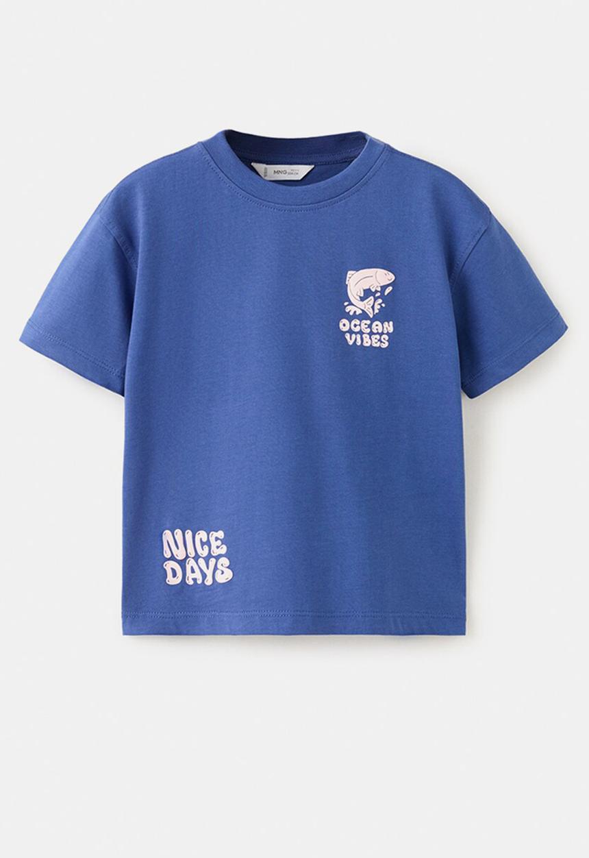 MANGO - T-Shirt M2NICE - Medium Blue