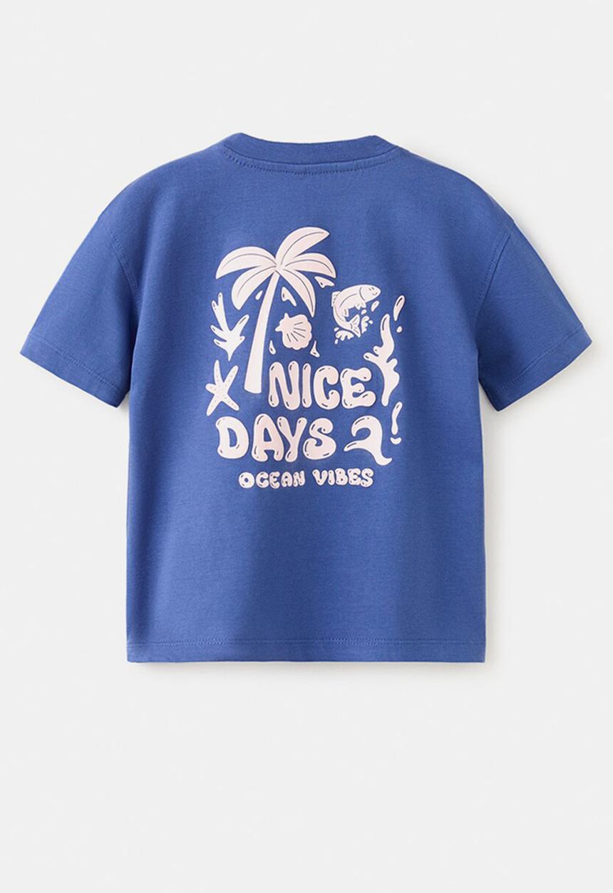 MANGO - T-Shirt M2NICE - Medium Blue
