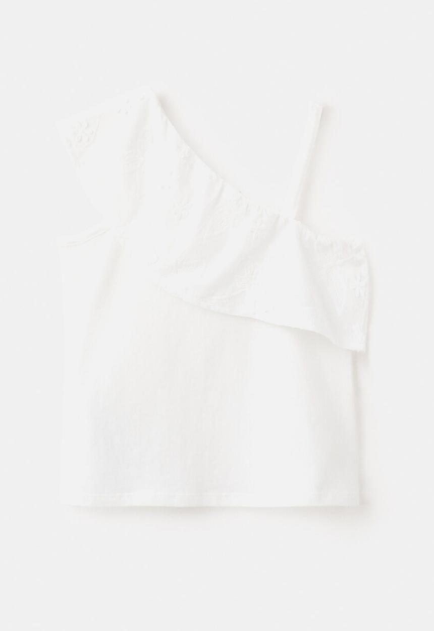 MANGO - T-Shirt VOLANTI - Natural