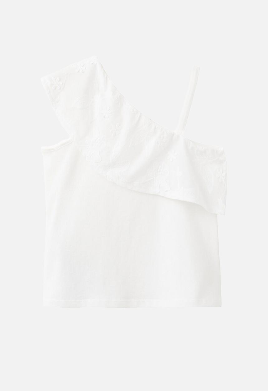 MANGO - T-Shirt VOLANTI - Natural