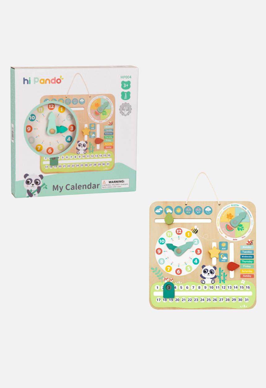 Greenbean Learning - Interactive Wooden Time and Seasons Calendar - multi