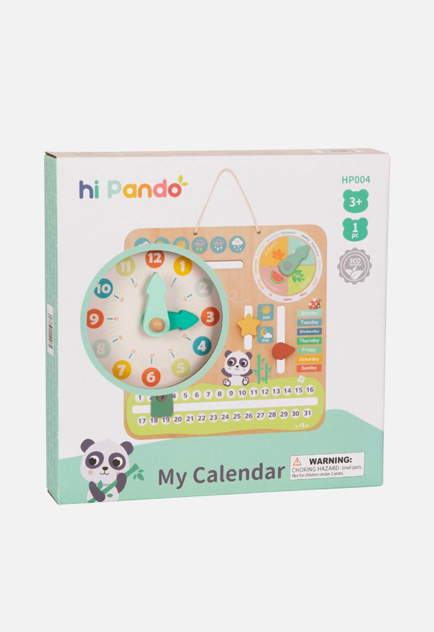 Greenbean Learning - Interactive Wooden Time and Seasons Calendar - multi