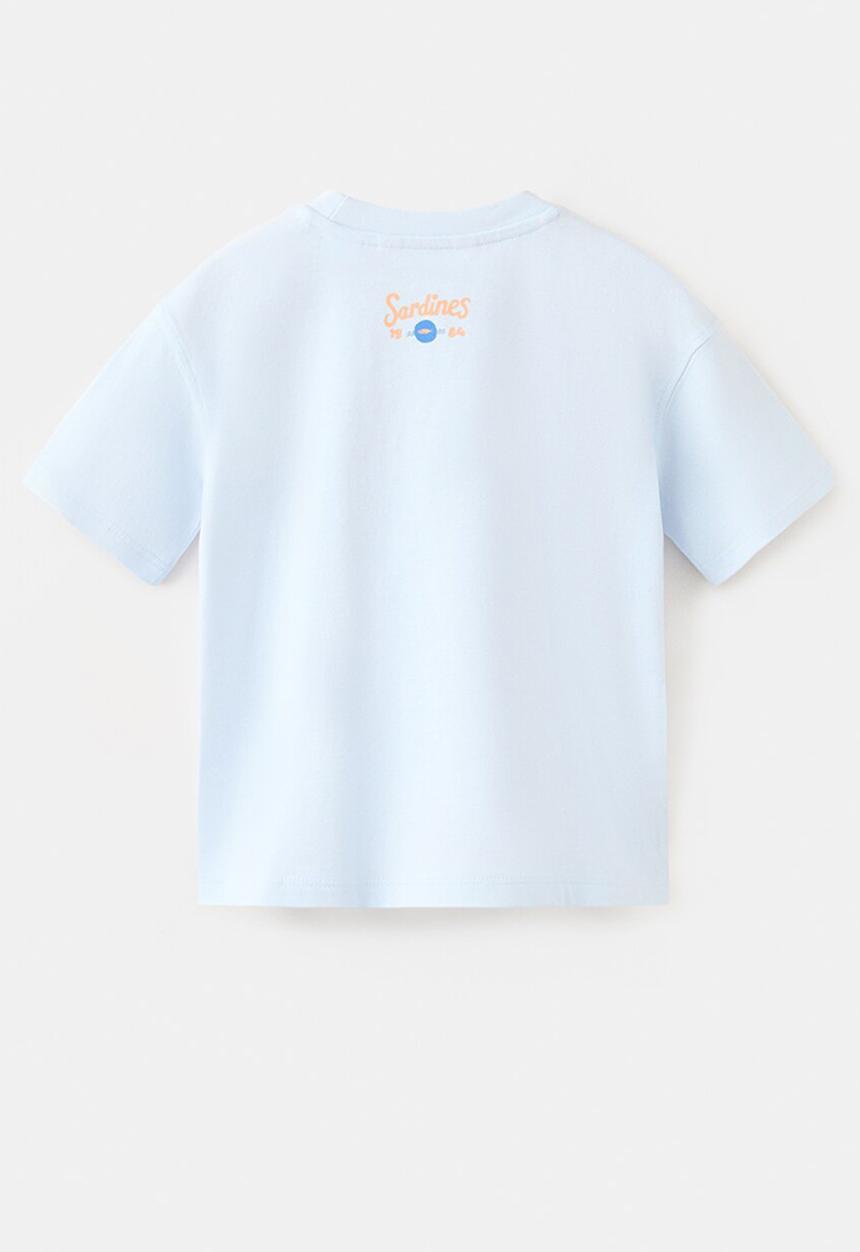 MANGO - T-Shirt M2SARDIN - Light/Pastel Blue
