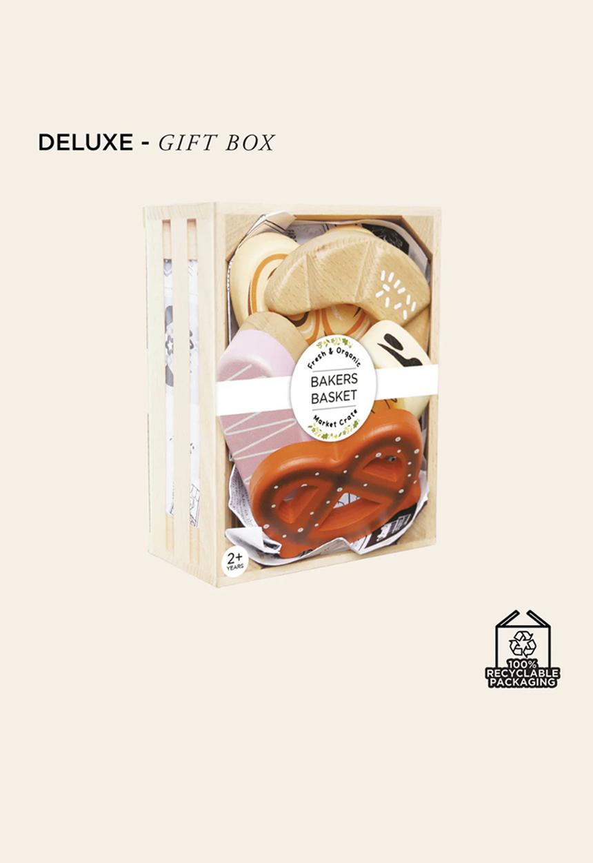 Le Toy Van - 7 Pcs Wooden Bakery & Patisserie Food Crate - multi