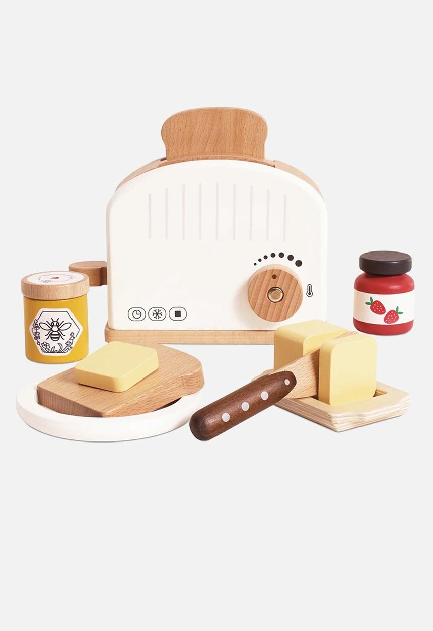 Le Toy Van - 12 Pcs Wooden Toaster & Breakfast Set - multi