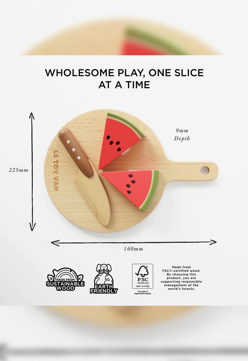 Le Toy Van - Wooden Chopping Board & Sliceable Play Food - multi