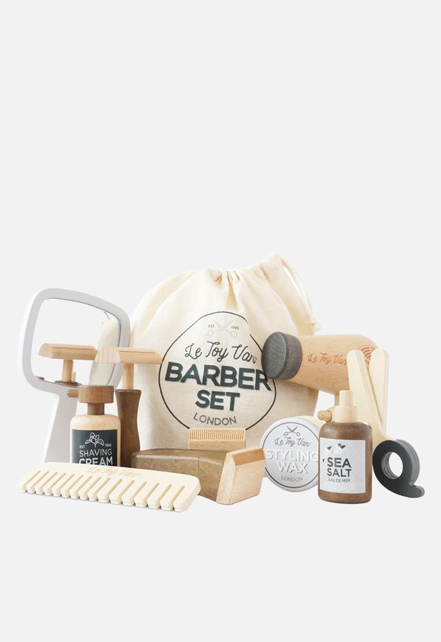 Le Toy Van - 12 Pcs Wooden Hairdresser and Barber Kit - neutral