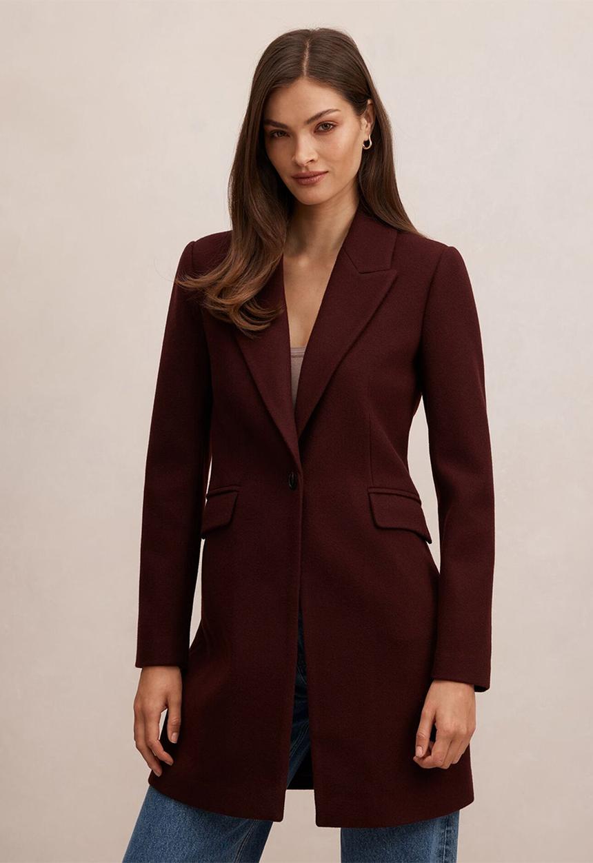 Forever New - Brianna coatigan in aubergine