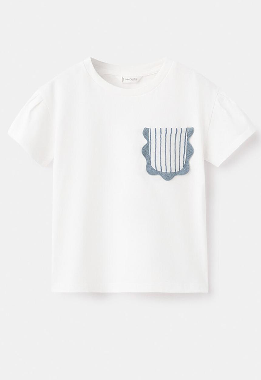 MANGO - T-Shirt Wavy - Natural