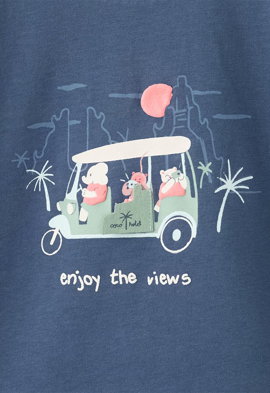 MANGO - T-Shirt MTUCTUC - Medium Blue