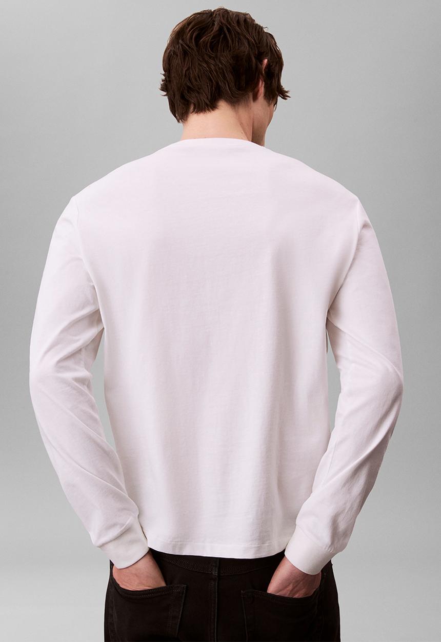 Calvin Klein - Ls Easy Monogram Tee - Bright White