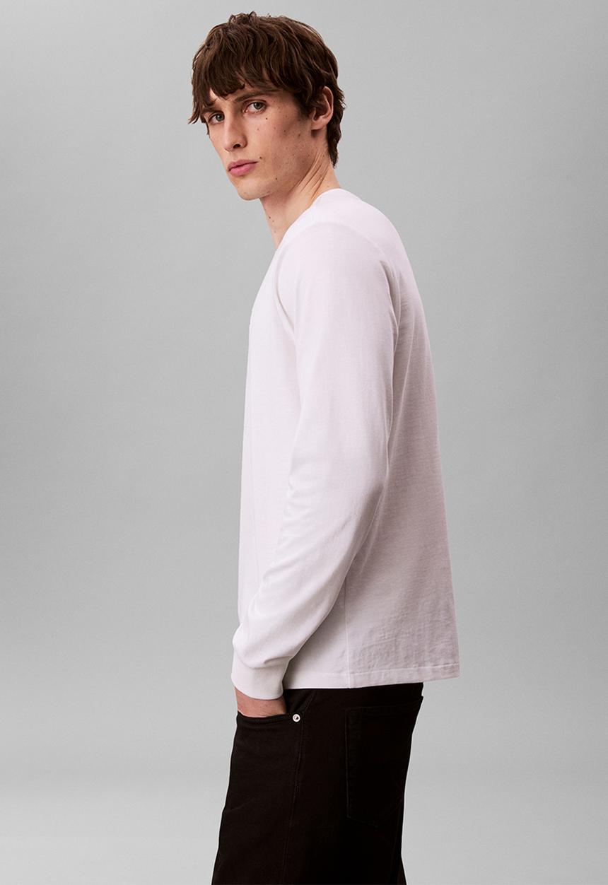 Calvin Klein - Ls Easy Monogram Tee - Bright White