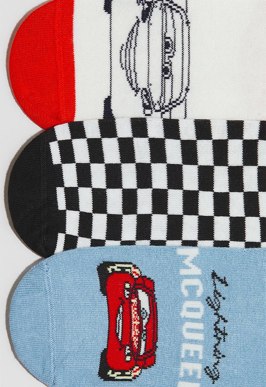 H&M - 5-pack patterned socks - blue/cars
