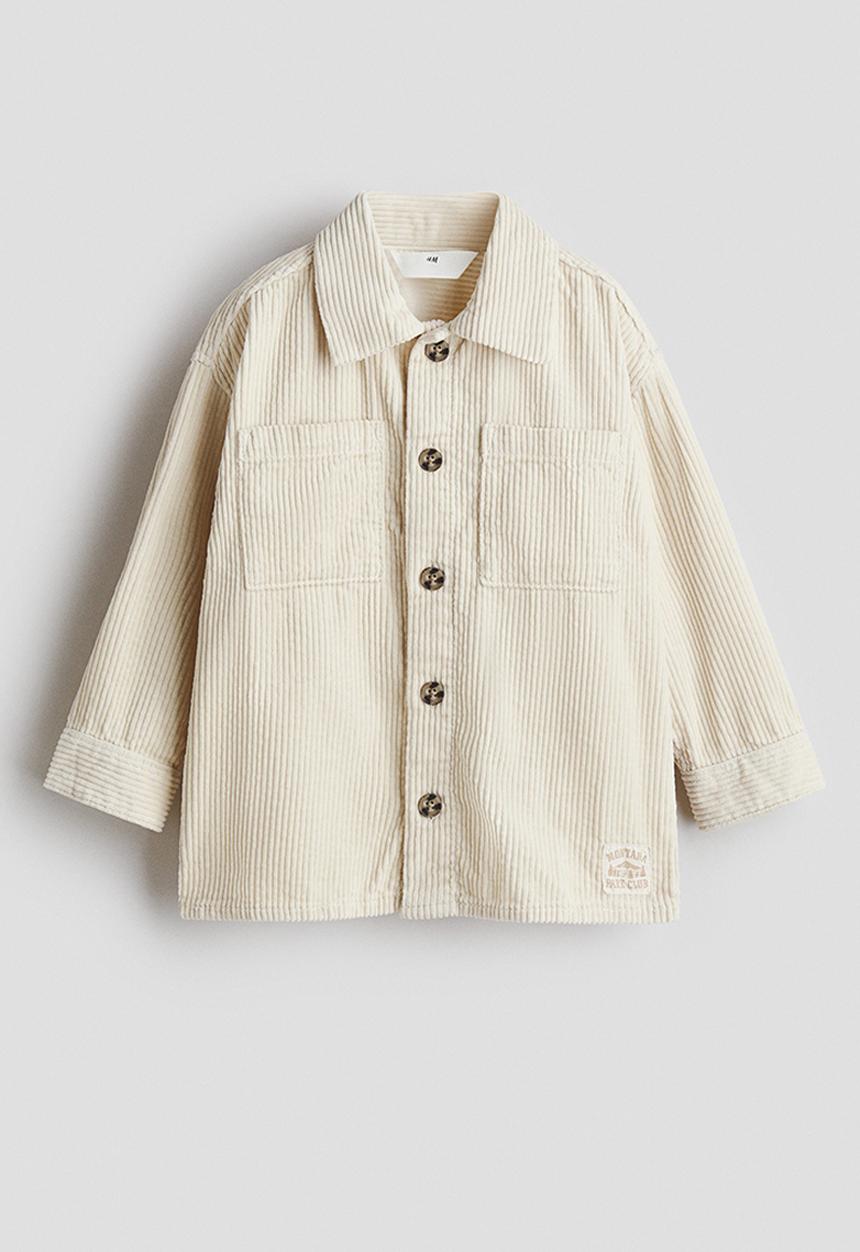 H&M - Cotton corduroy overshirt - light beige