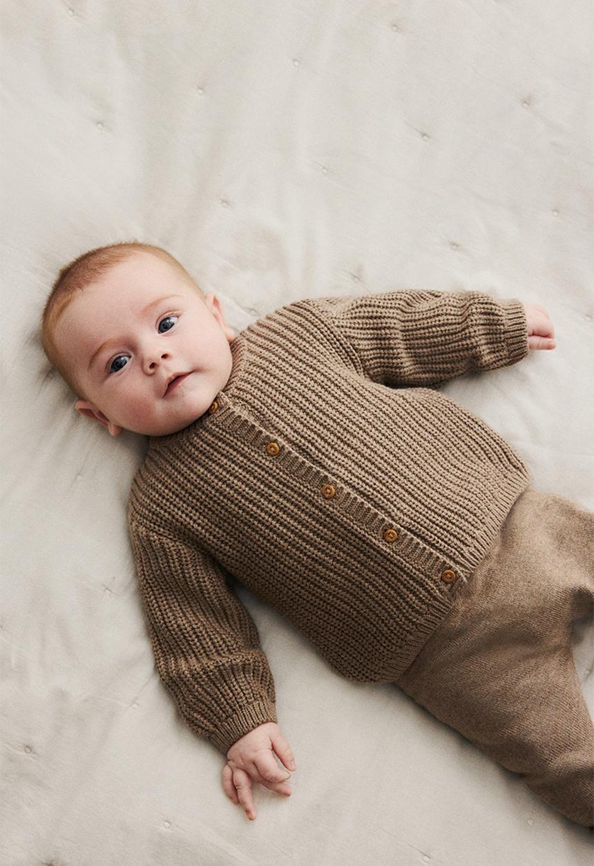 H&M - 2-piece cotton-knit set - beige
