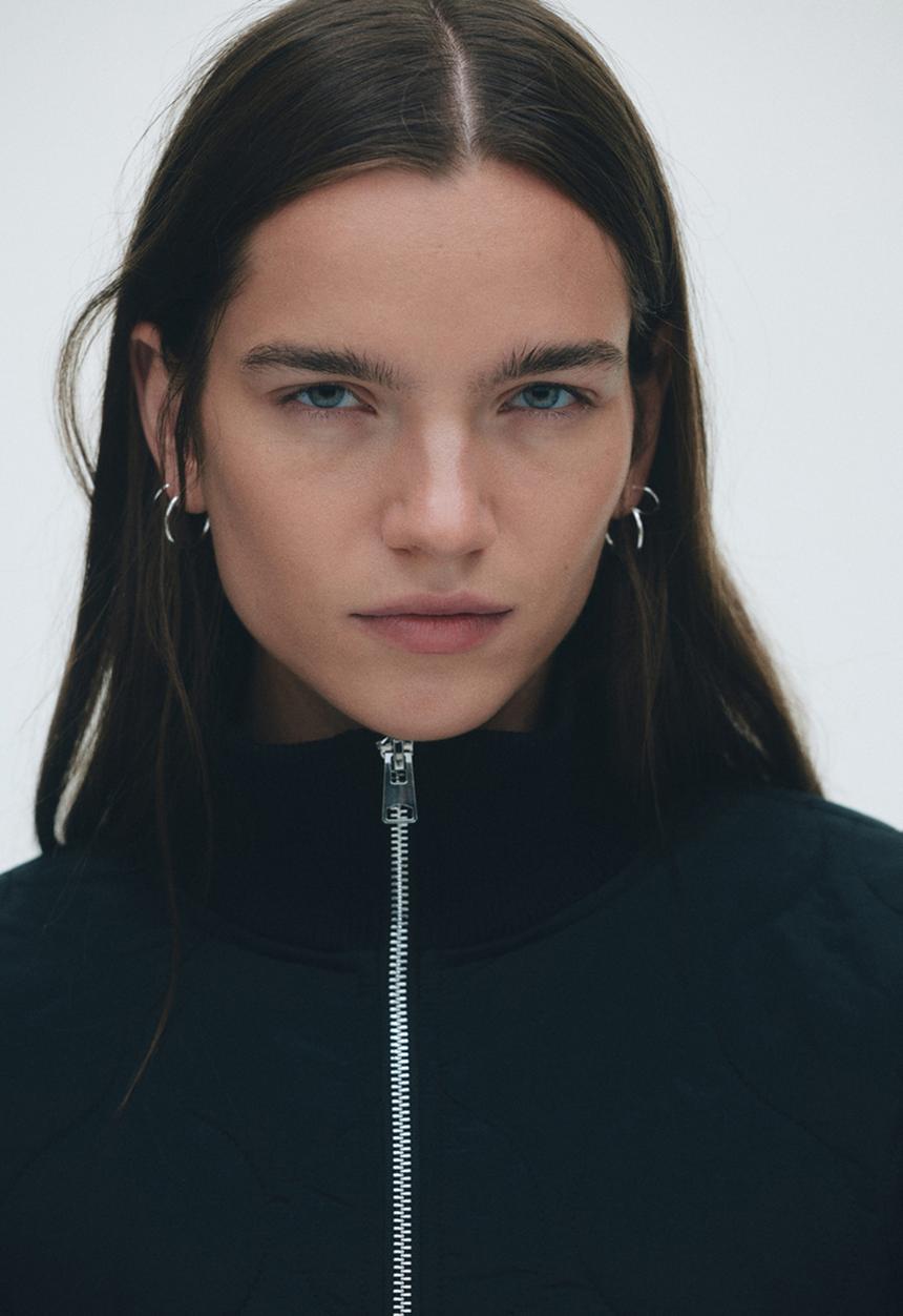 H&M - Oversized quilted jacket - black